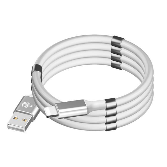 Câble Lightning, câble de chargeur iPhone, cordon de charge rapide USB  tressé en nylon compatible avec iPhone X/Xs Max/XR/8/8 Plus/7/7 Plus iPad,  iPod 