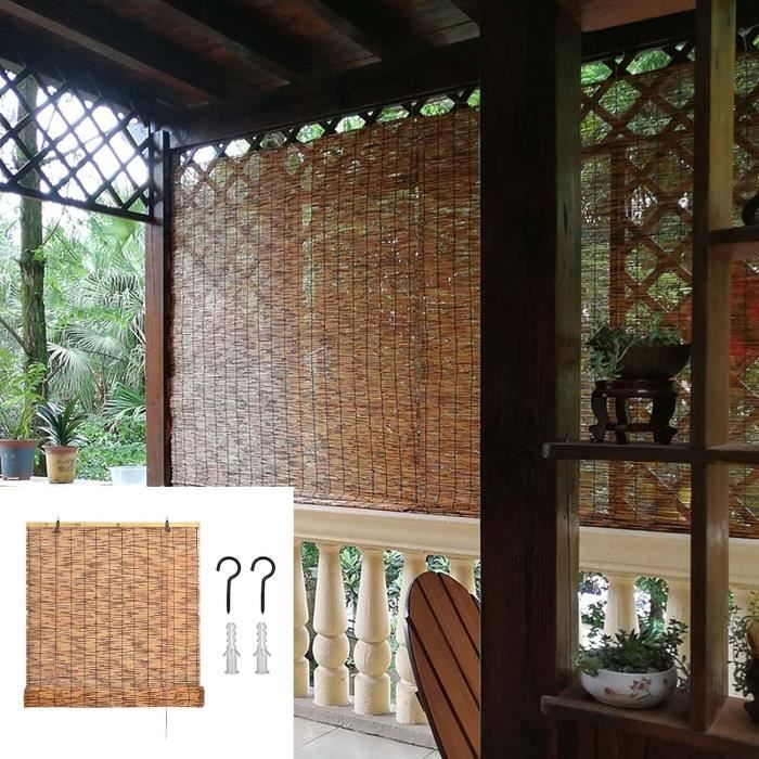 Rideau de Roseau Naturel, Stores en Bambou À Rideau de Roseau pour Patio,  Intimité, Habillage de Fenêtre, Taille Personnalisée : : Cuisine  et Maison