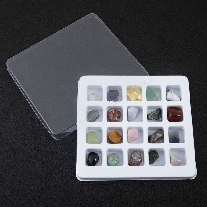 Calendrier De L'Avent 2025 Pierres Précieuses - 24 Pièces (cristaux Bruts, Polis, Bijoux Chakra) - Cadeau Lithothérapie Noël Pour Femme Adulte