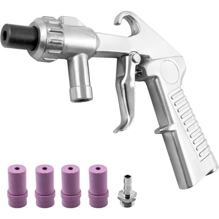 Kit Pistolet De Sablage Pneumatique CPS02 – Sableuse Air Comprimé Avec Tuyau 1/4" – Idéal Décapage Rouille, Peinture & Nettoyage Métaux