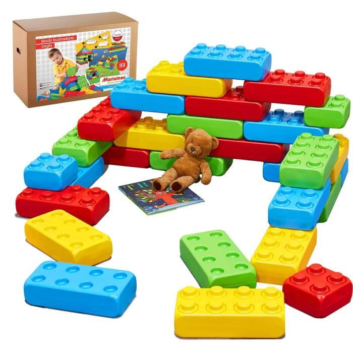 Blocs de construction - MARIOINEX 901304 - 33 pièces - Multicolore - Pour enfants à partir de 3 ans