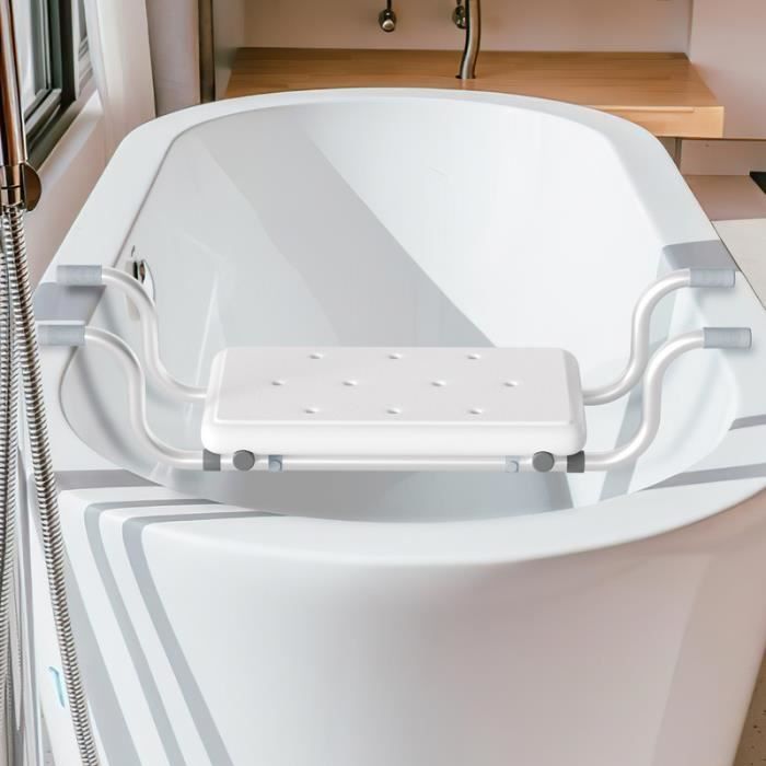 Siège De Bain Réglable Pour Personnes âgées – Charge Max 136 Kg, Largeur 73-83 Cm, Aluminium Et Polyéthylène - 4