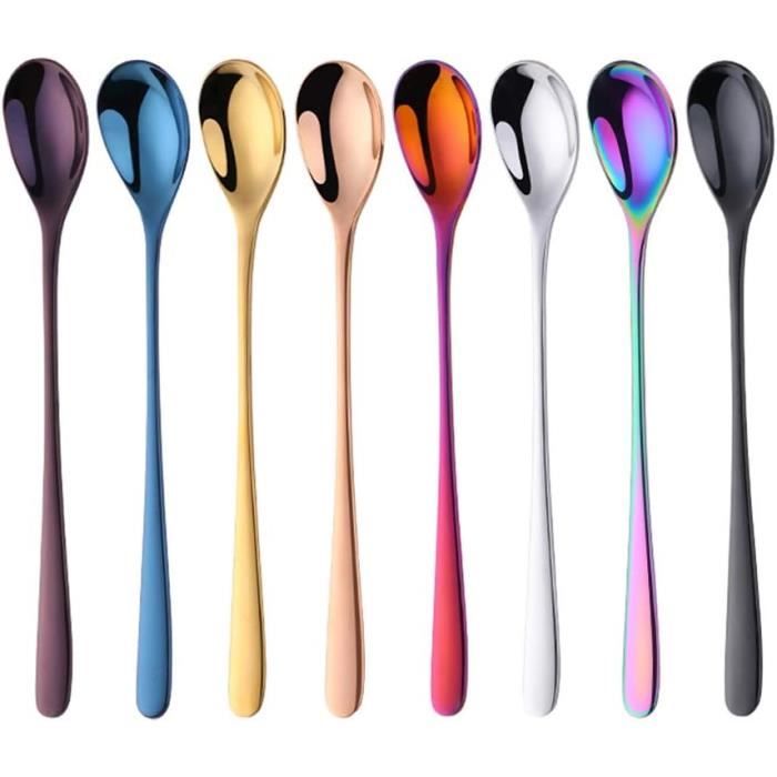 GRÄWE Lot De 6 Cuillères à Expresso Provence Noires En Acier Inoxydable