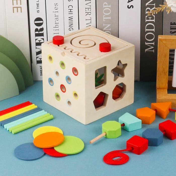 Jouet en Bois Montessori Dos Math pour Bébé Garçon et Fille, Mini
