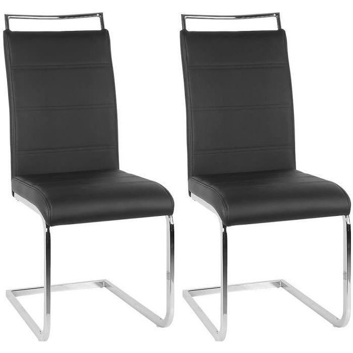 TRÈS SOLIDE ! Lot de 6 chaises de Salle à Manger avec Assise capitonnée