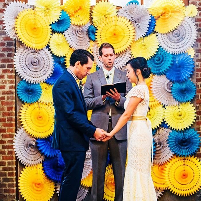 Beguin Decoration Fleurs Anniversaire De Mariage Tissu Fan Roue
