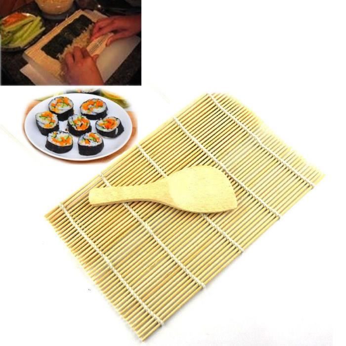 Premium Qualité Accueil Cuisine Sushi Roulant Maker Bambou Matériel Rouleau Tapis DIY Avec Palette De Riz Li-ly 