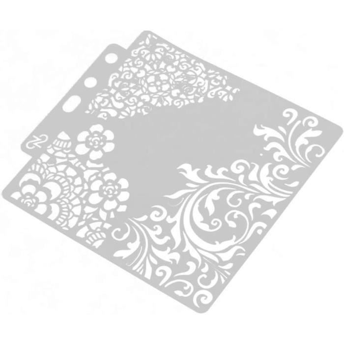 Pochoirs D'angle En Forme De Fleur - Pour Scrapbooking, Peinture, Déco Murale - Réutilisables Et Lavables