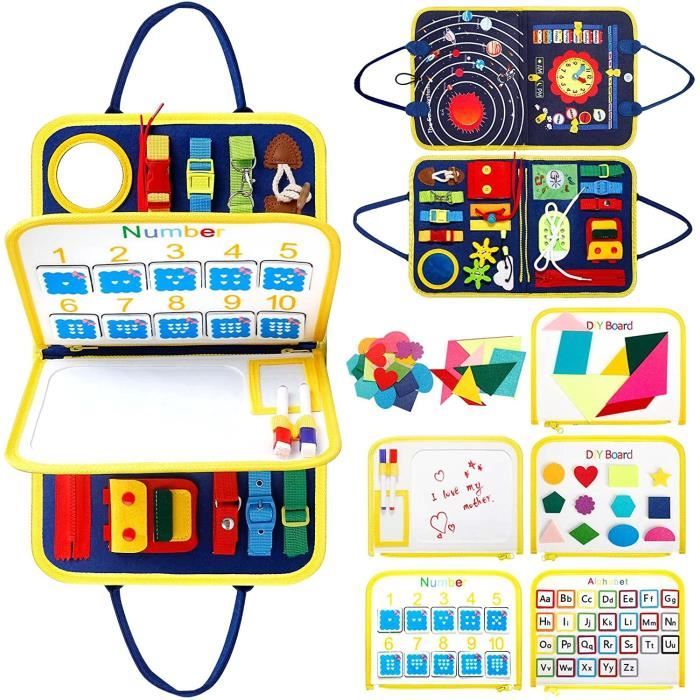 Planche Sensorielle d'Activités Montessori pour Enfant, Jouets pour Bébé de  2, 3 et 4 Ans