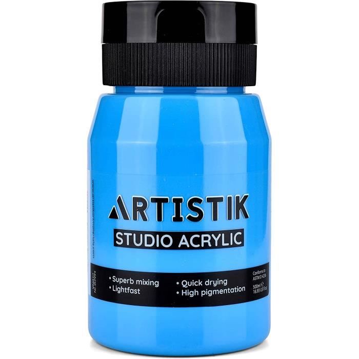 Pot de peinture acrylique de 500 ml Peinture acrylique avec haute pigmentation et couleurs