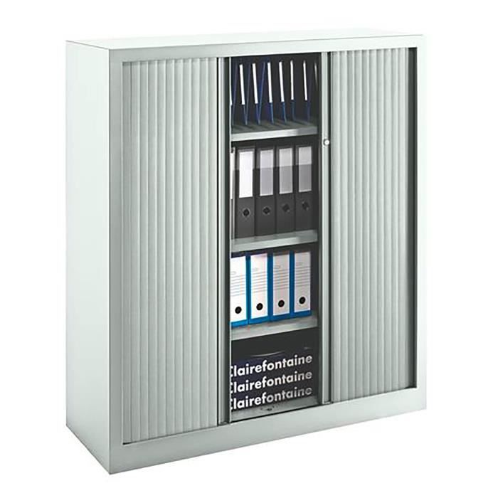 Armoires à rideaux Ecoconçue Classiques gris H 136 x L 120 Cdiscount