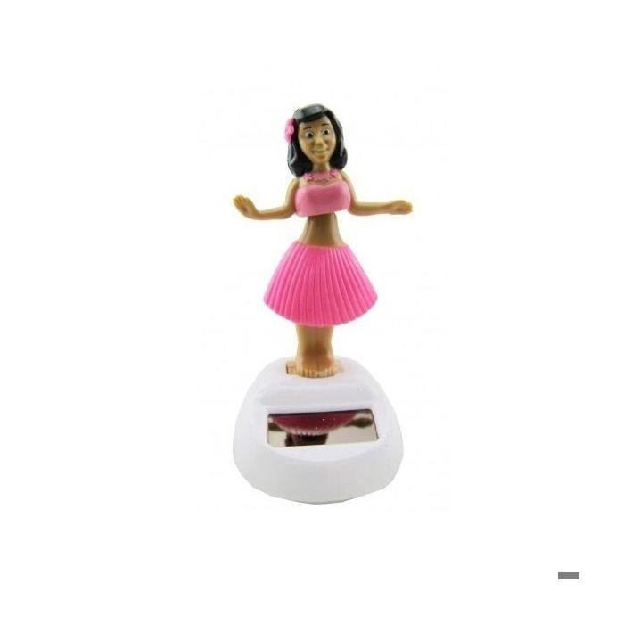 Figurine Solaire Dansante Hawaienne – Décoration De Voiture Oscillante – Énergie Solaire – Sans Pile – Violette