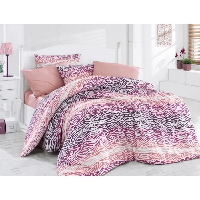 Housse De Couette Tribal Égyptien 220x240 - Parure Lit 3 Pièces Microfibre - Design Hiéroglyphes Yeux Mystique - Avec 2 Taies D'Oreiller