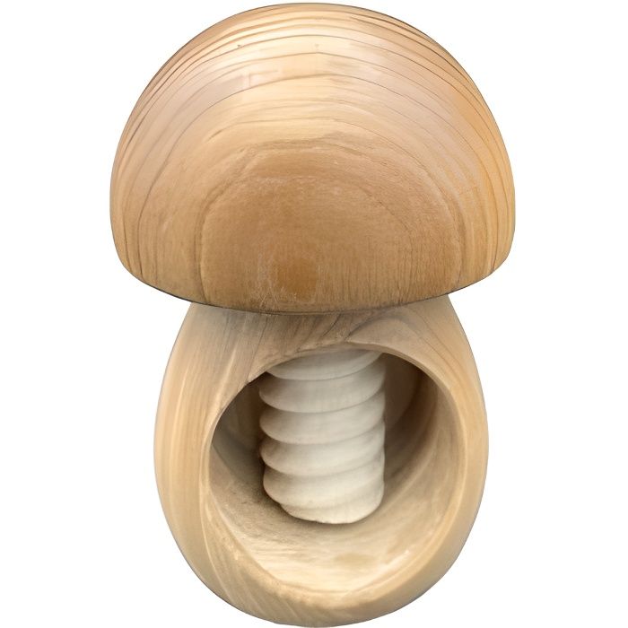 casse-noix champignon à vis en bois, casse-noisettes