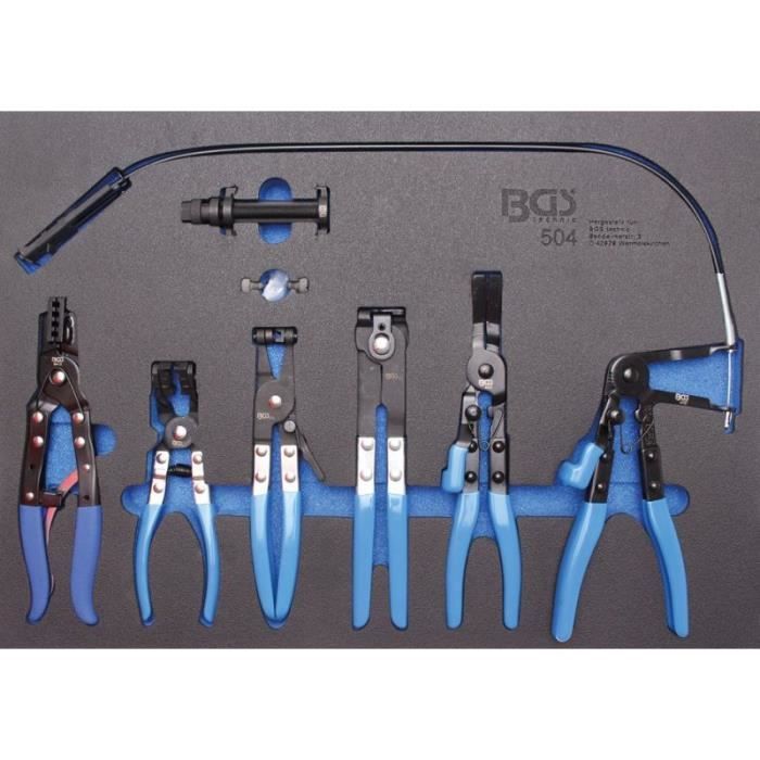 Jeu de pinces pour colliers en tiroir de servante d'atelier