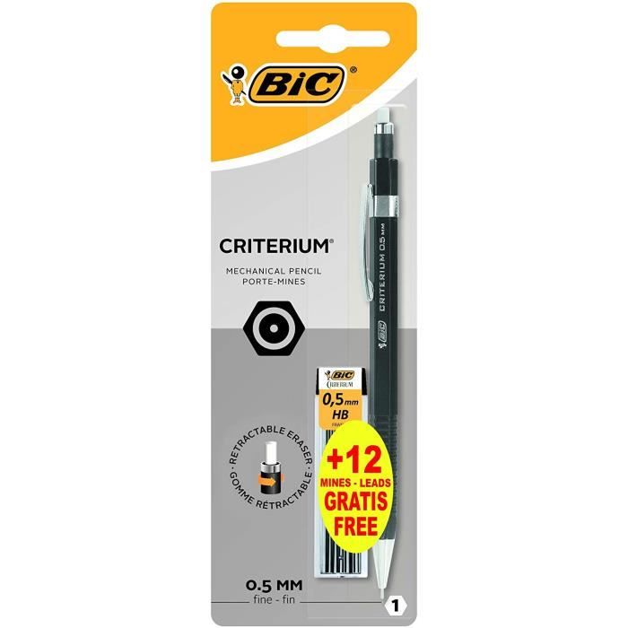Porte-mines rechargeable Criterium® Silver BIC - Pointe 2 mm