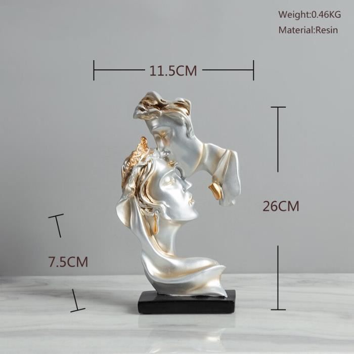 Sculpture Aigle Moderne En Résine Dorée - Décoration Abstraite Pour étagère, Bureau Ou Salon - Dimensions 19,5x14x28 Cm
