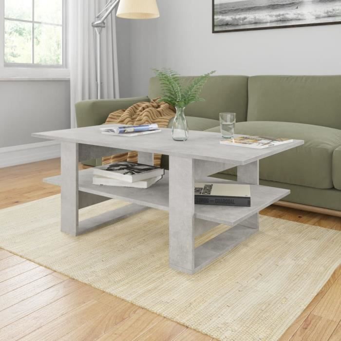 Luxueux Magnifique Table Basse Style Industriel Contemporain Table De Salon Gris Beton 110x55x42 Cm Agglomere Achat Vente Table Basse Luxueux Magnifique Table Cdiscount