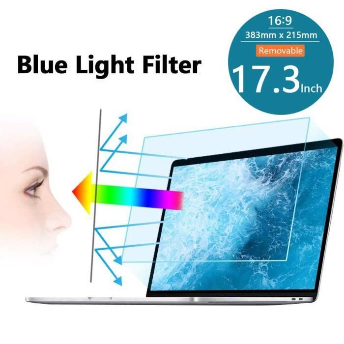 Filtre anti lumière bleue top ordinateur