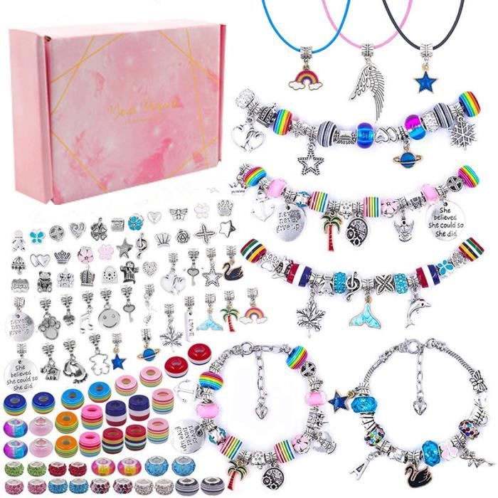 Cadeaux pour filles de 5 à 12 ans kit de bricolage pour enfants cadeaux pour filles bracelets à faire soi-même bijoux