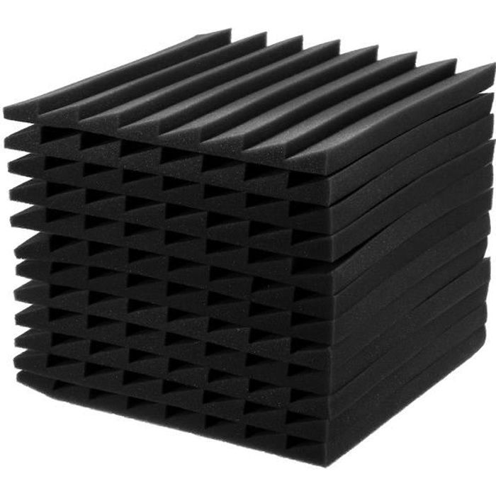 EIF Panneau de mousse acoustique 12PCS Panneau Acoustique Adhésif Haute