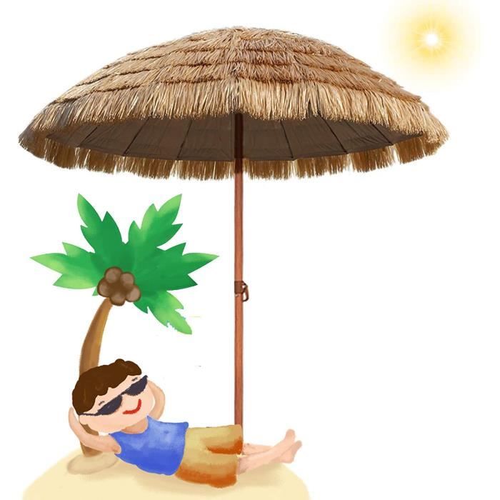 Parasol Balcon YYQ SHOP Portable Hawaii Parasol de Jardin en Paille