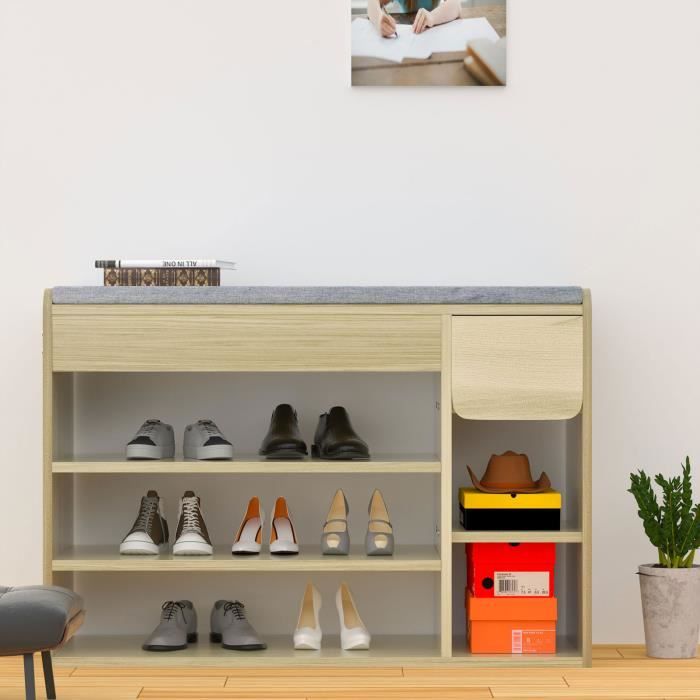Banc de Rangement LDSZXNE Meuble à Chaussure pour l’Entrée avec Siège