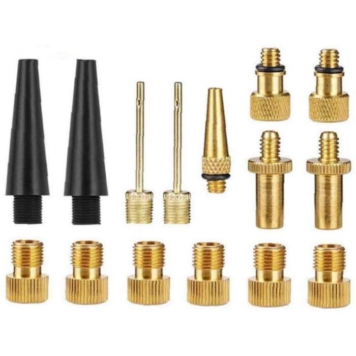 Adaptateur valve vélo set laiton vélo gonfleur kit pneus pompe