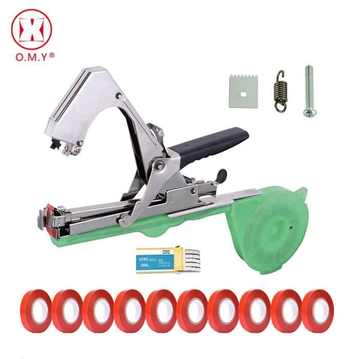 EBANKU Pince De Liaison Pour Plantes - Machine à Attacher Vigne Avec 20000 Agrafes Et Rubans - Outil Jardinage Ultra Rapide