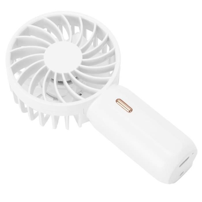 AYNEFY Mini ventilateur Ventilateur à Main Portable Petit Ventilateur Rechargeable USB pour Voyage Bureau Étude(Blanc )