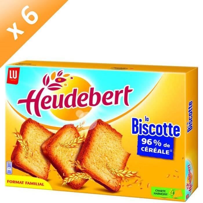LOT DE 6] Heudebert Nature 102 biscottes 830g - Cdiscount Au quotidien