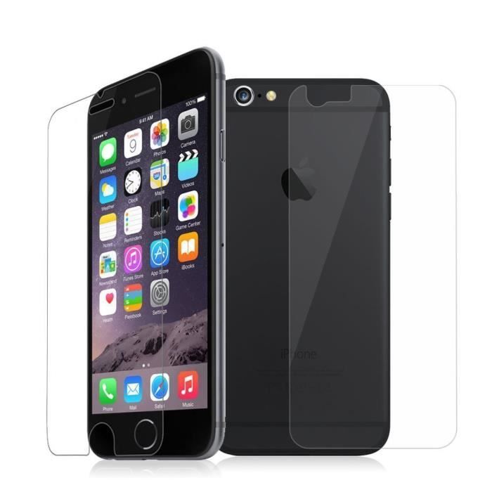 Kit De Réparation écran IPhone 6 Plus - Verre Noir Avant + Adhésif