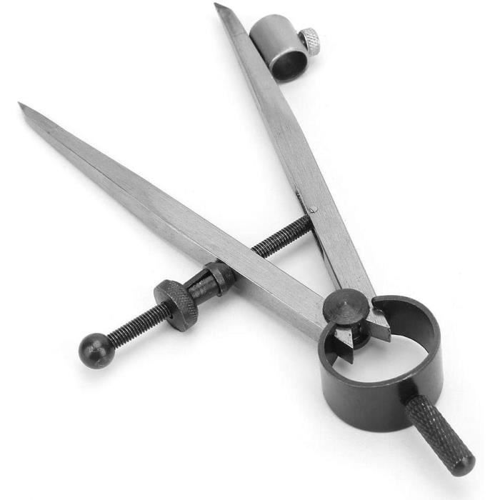 Compas De Précision à Séparation D'aile (compas à Verge) - En Acier Au Carbone, 150 Mm - Outil De Traçage Pour Bricolage, Géométrie, Travail Du Cuir