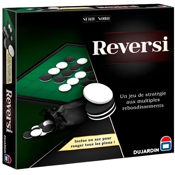 Reversi - Série noire - Jeu de société traditionnel - 59041 - DUJARDIN
