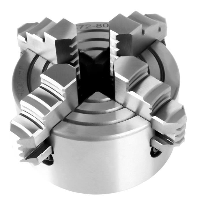 WEI Mandrin De Tour K72-80, 4 Mâchoires Indépendantes Et Réversibles