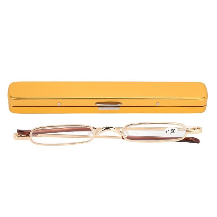 EBTOOLS mini lunettes de lecture Lunettes de lecture minces petites lunettes de lecture portables en métal HD en acier inoxydable