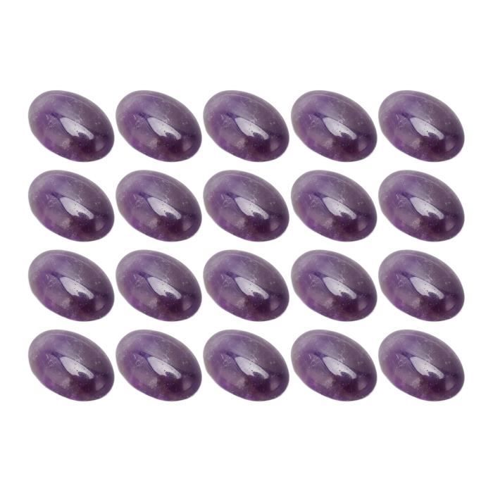 Bracelet De Cheville Réglable En Améthyste Naturelle Pour Femme - Cristaux Polis Faits à La Main - Bijoux Reiki Pierres Précieuses 10 Inch
