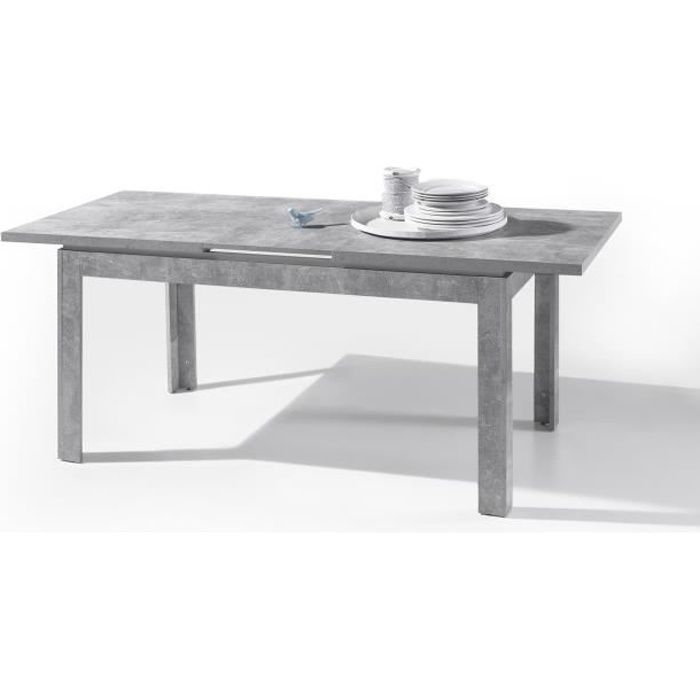 table de salle à manger stanno - emob - gris - contemporain - design - brillant