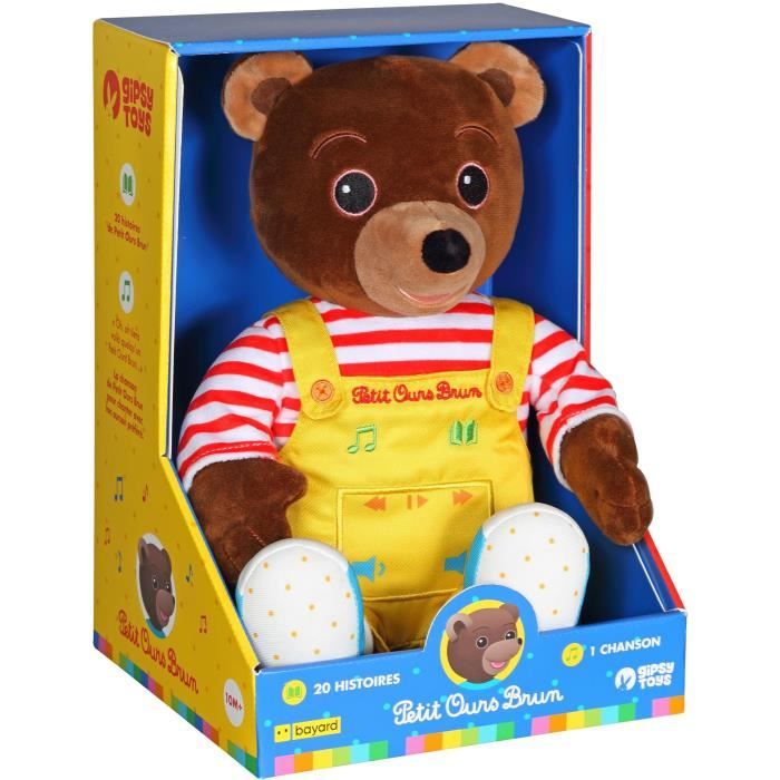 Peluche petit ours 2024 brun musicale