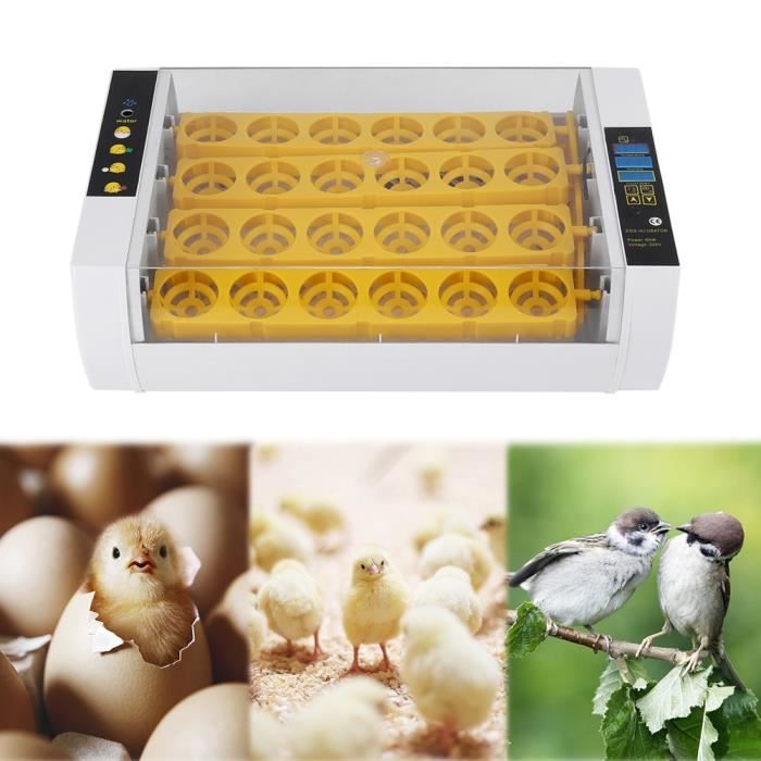 Incubateur Automatique 24 Œufs – Pour Poules, Cailles, Canards, Oiseaux, Reptiles | Numérique Avec Contrôle Humidité Et Température - 9