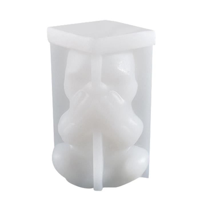 Moule à Bougie Bouddha En Silicone 3D - Moule Silicone Pour Bougies Cire De Soja, Résine Époxy Et Plâtre