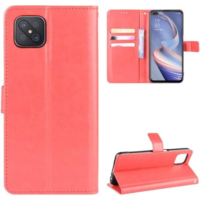 Cover Portafoglio In PU Per Oppo A72 5G / A73 5G / A92S / Reno 4Z – Chiusura Magnetica E Slot Per Carte (blu)