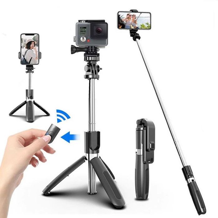 INF Perche à selfie/support mobile avec télécommande Compatible caméra et Gopro