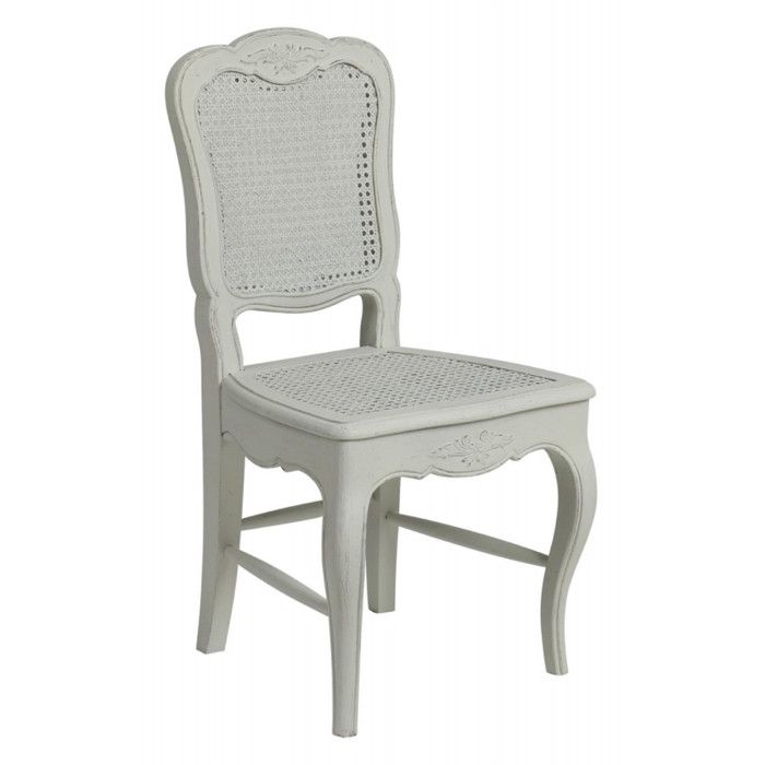 Lot de 2 chaises canné jeanne - Bois - Blanc - Interiors Lot de 2 chaises canné jeanne - Bois - Blanc - Interiors