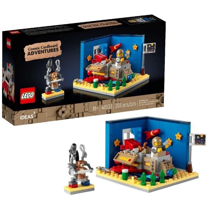 Jeu de construction LEGO® Ideas Aventure à bord du vaisseau USS en carton - 962 pièces - Marron