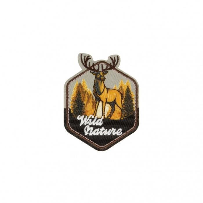 ÉCUSSON PATCH BRODÉ thermocollant symétrique 7 x 9 cm TÊTE de CERF CHEVREUIL ÉCUSSON PATCH BRODÉ thermocollant symétrique 7 x 9 cm TÊTE de CERF CHEVREUIL