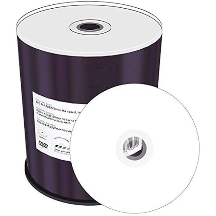DVD-R - MEDIARANGE - 47 Go - 16x - Imprimable - ECO-pack 100 pièces