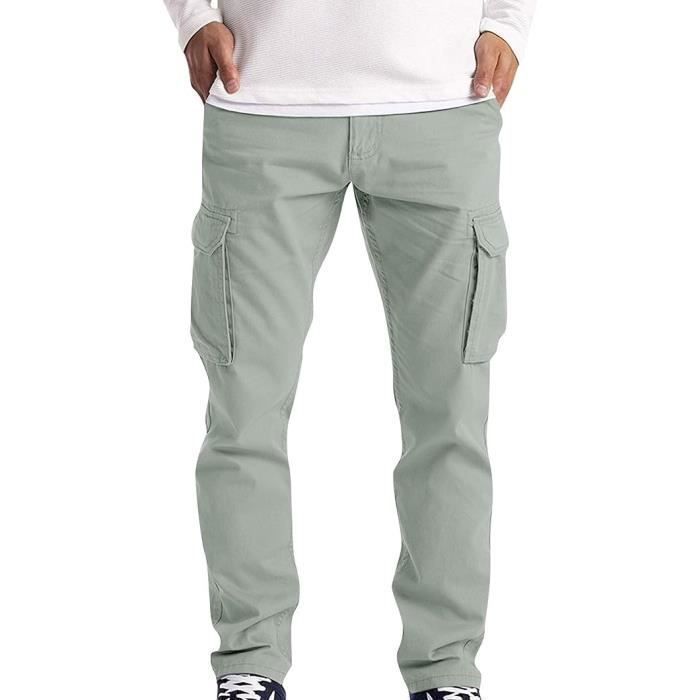 Pantalon treillis noir homme deals