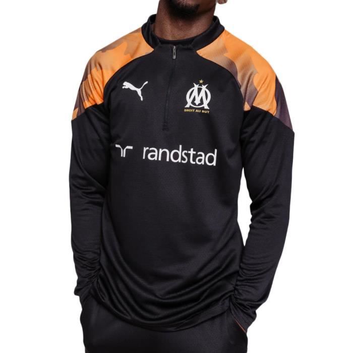 OM Sweat de Training Noir Orange Homme Puma 2023 24 Cdiscount Sport