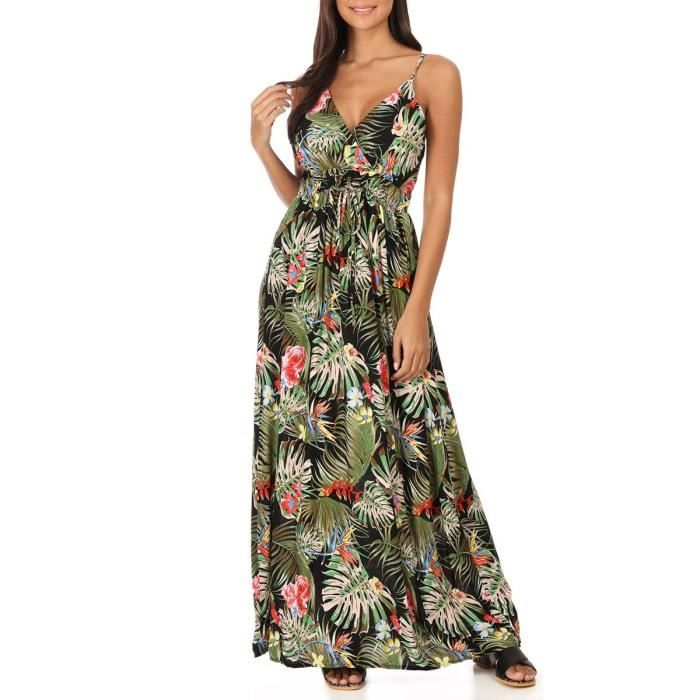 Robe longue feuille de palmier new arrivals